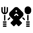 fish meal glyph Icon