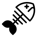 fish skeleton glyph Icon