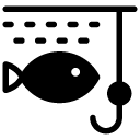 fishing glyph Icon