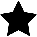 five point star glyph Icon
