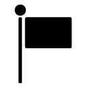 flag 1 glyph Icon