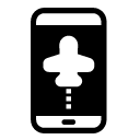 flight smartphone glyph Icon