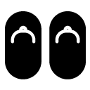 flip flops glyph Icon