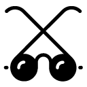 folded glasses glyph Icon