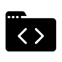 folder code glyph Icon