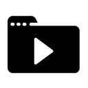 folder multimedia glyph Icon