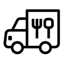 food delivery line Icon