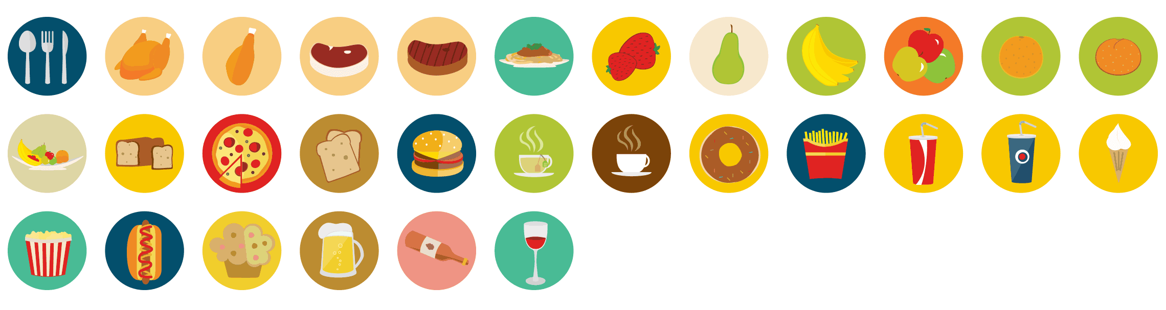 food-flat-icons-vol-1-preview