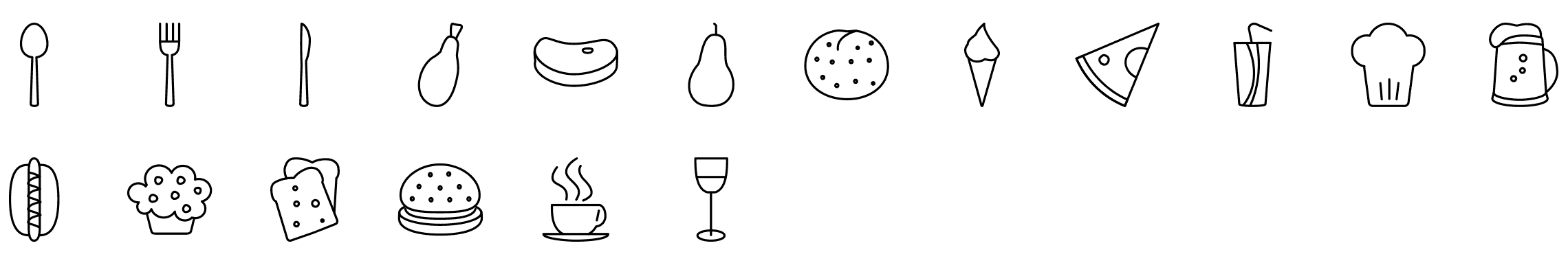 food-line-icons-preview