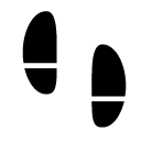 footsteps glyph Icon