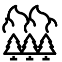 forest fire line Icon