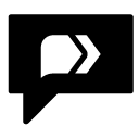 forward chat eight glyph Icon