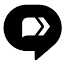 forward chat four glyph Icon