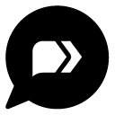 forward chat one glyph Icon