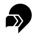 forward chat seven glyph Icon