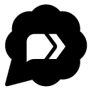 forward chat six glyph Icon