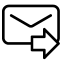 forward mail line Icon