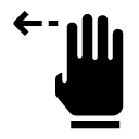 four move left glyph Icon