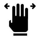 four move left right glyph Icon