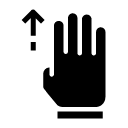 four move up glyph Icon