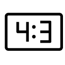 four to three scale line Icon