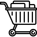 full shopping basket_1 line icon
