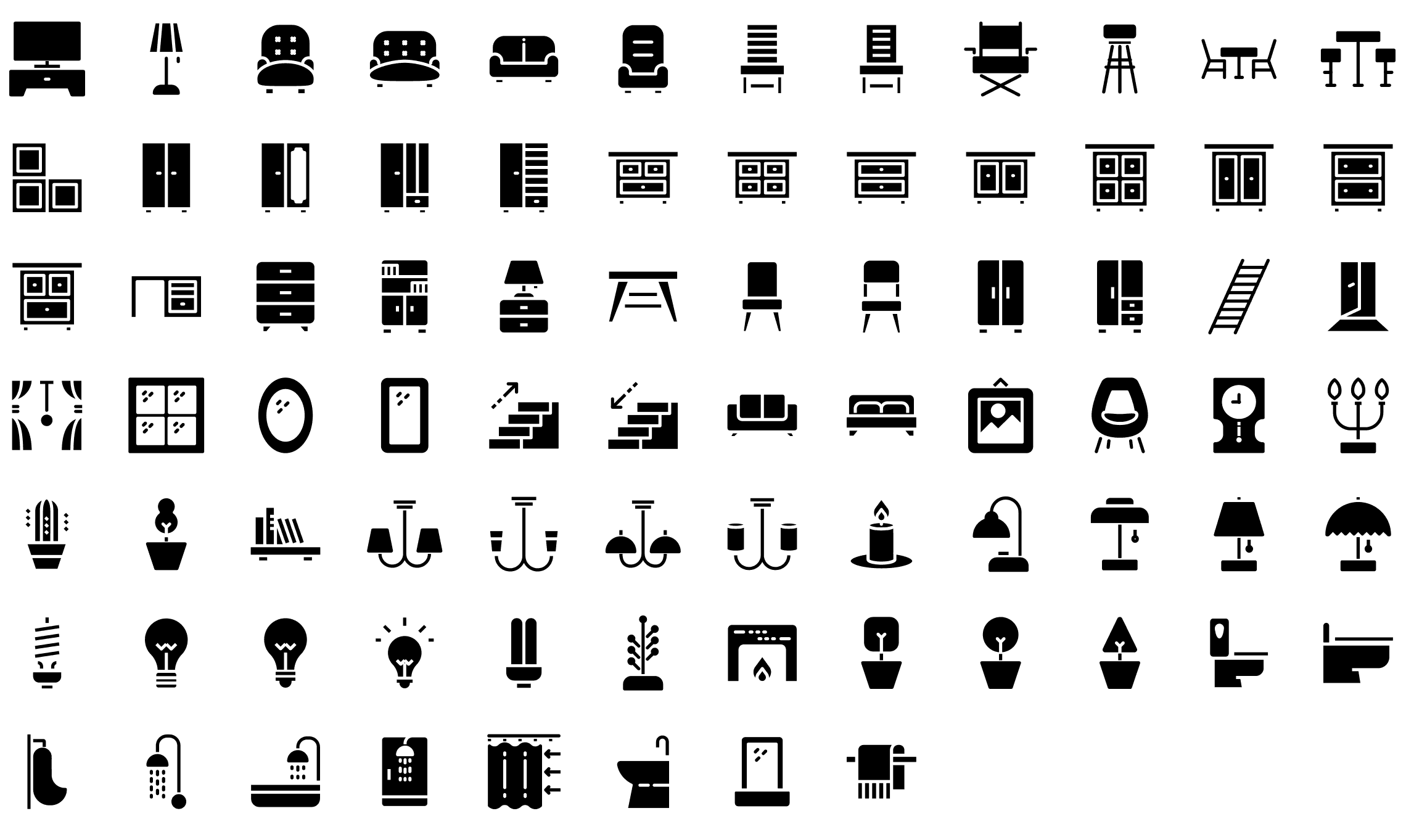 furniture-glyph-icons-preview