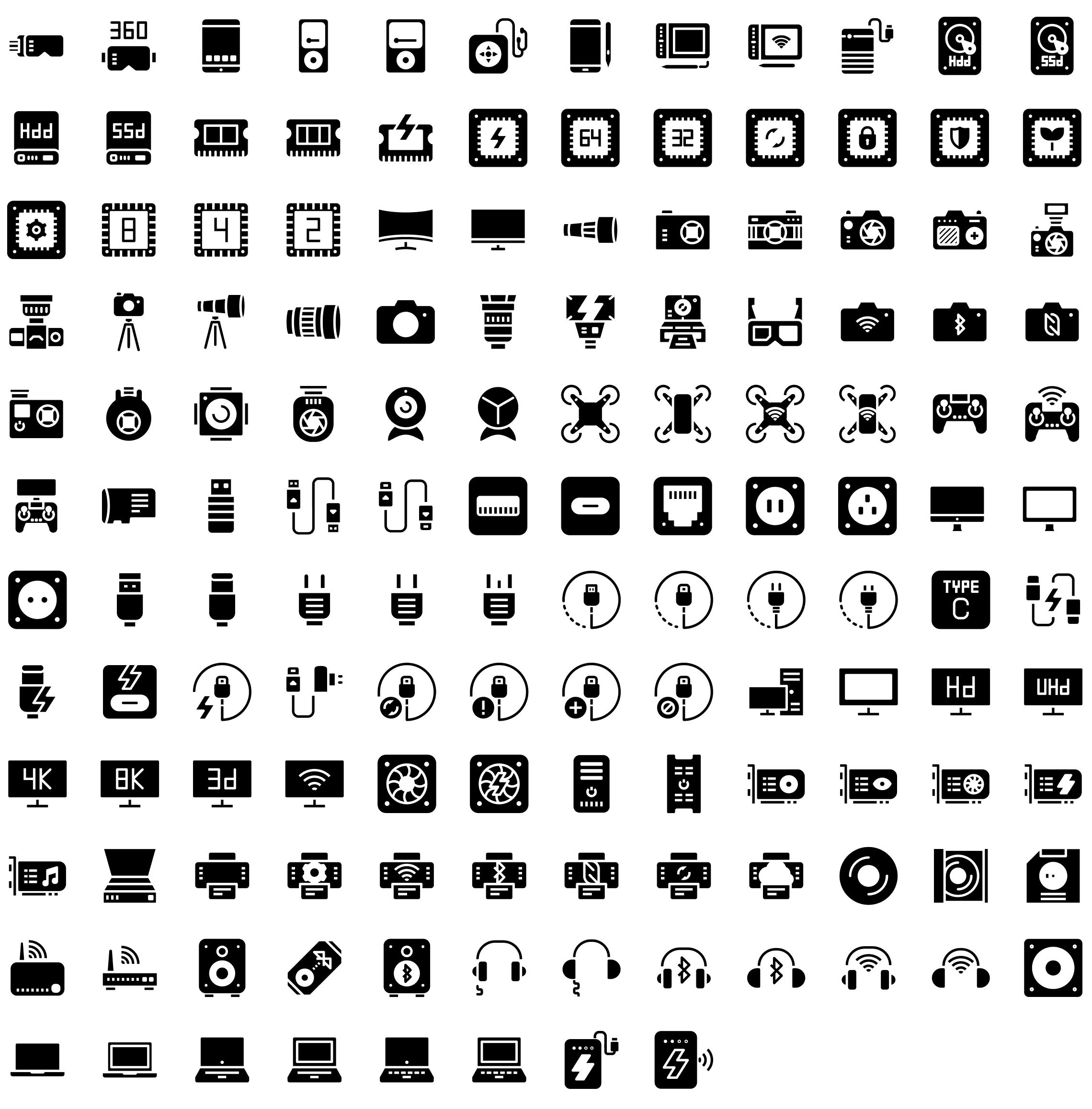 gadgets,-electronics-and-hardware-glyph-icons-preview