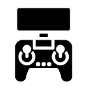 gamepad and screen glyph Icon