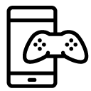gaming smartphone line Icon