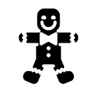 gingerbread man glyph Icon