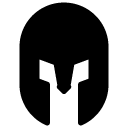 gladiator helmet glyph Icon