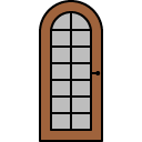 glass door filled outline icon