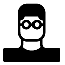 glasses man glyph Icon