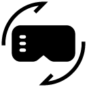 glasses rotation glyph Icon