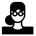 glasses woman glyph Icon