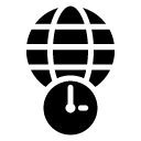 global clock glyph Icon