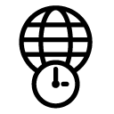 global clock line Icon