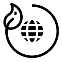 global leaf glyph Icon