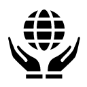 globe care glyph Icon