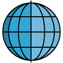 globe filled outline icon