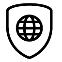 globe protection line Icon