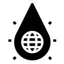 globe water glyph Icon