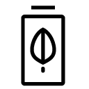 green battery line Icon