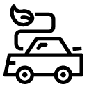 green car charge line Icon