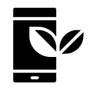green smartphone glyph Icon