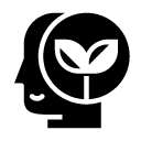 green thought glyph Icon