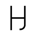 h glyph Icon