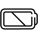 half battery line icon