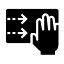 hand move glyph Icon